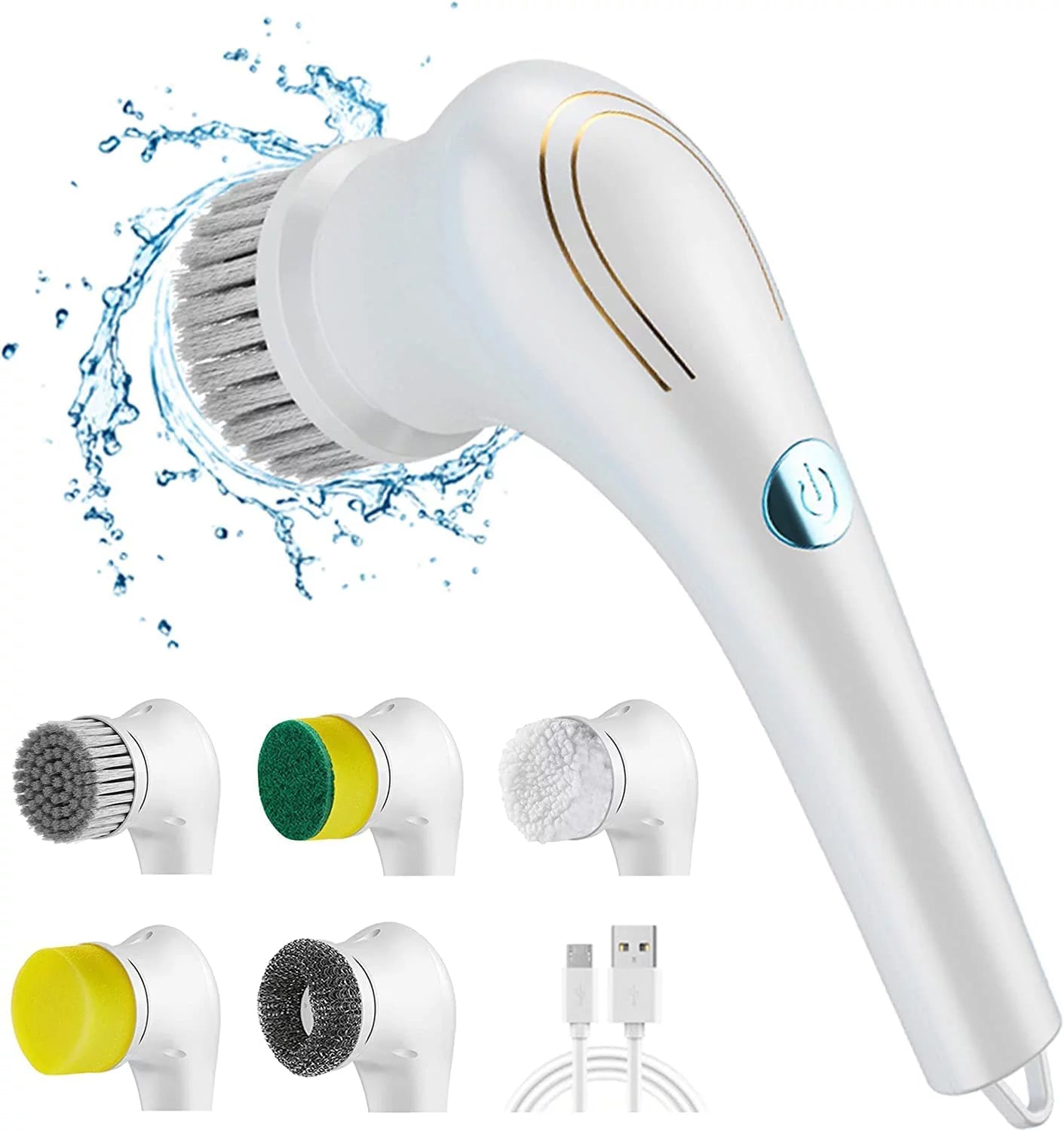 Electric Spin Scrubber Cordless Electric Cleaning Brush Handheld Shower Scrubber for Bathroom, Kitchen, Wall, Tile, Tub