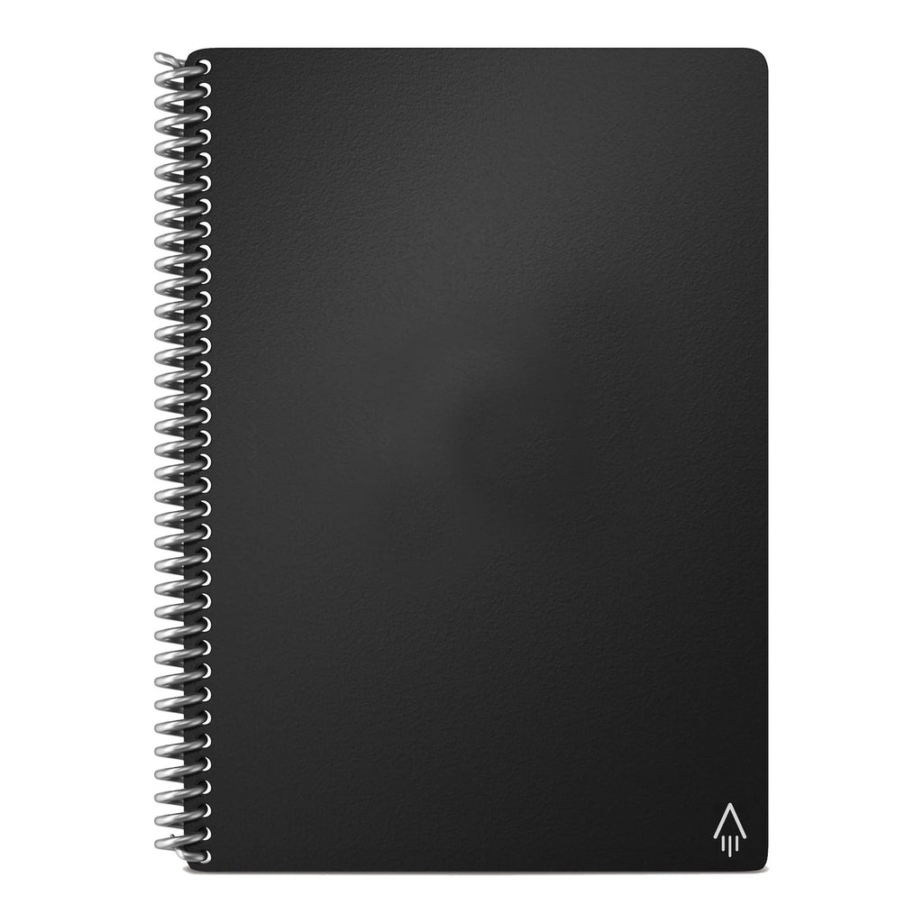 Note Smart Reusable Spiral Notebook, Dot-Grid and Lined, 36 Pages, 5" X 7", Black