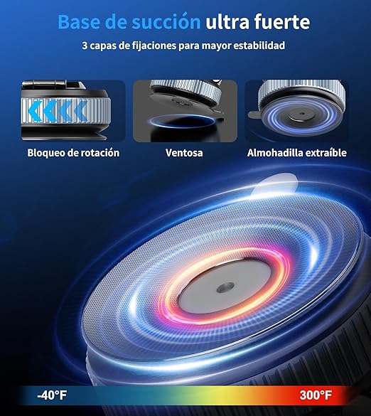 Magnetic Suction Cup Phone Mount for Magsafe 360° Adjustable Magnetic Car Phone Holder Pocket Size Foldable Car Mount