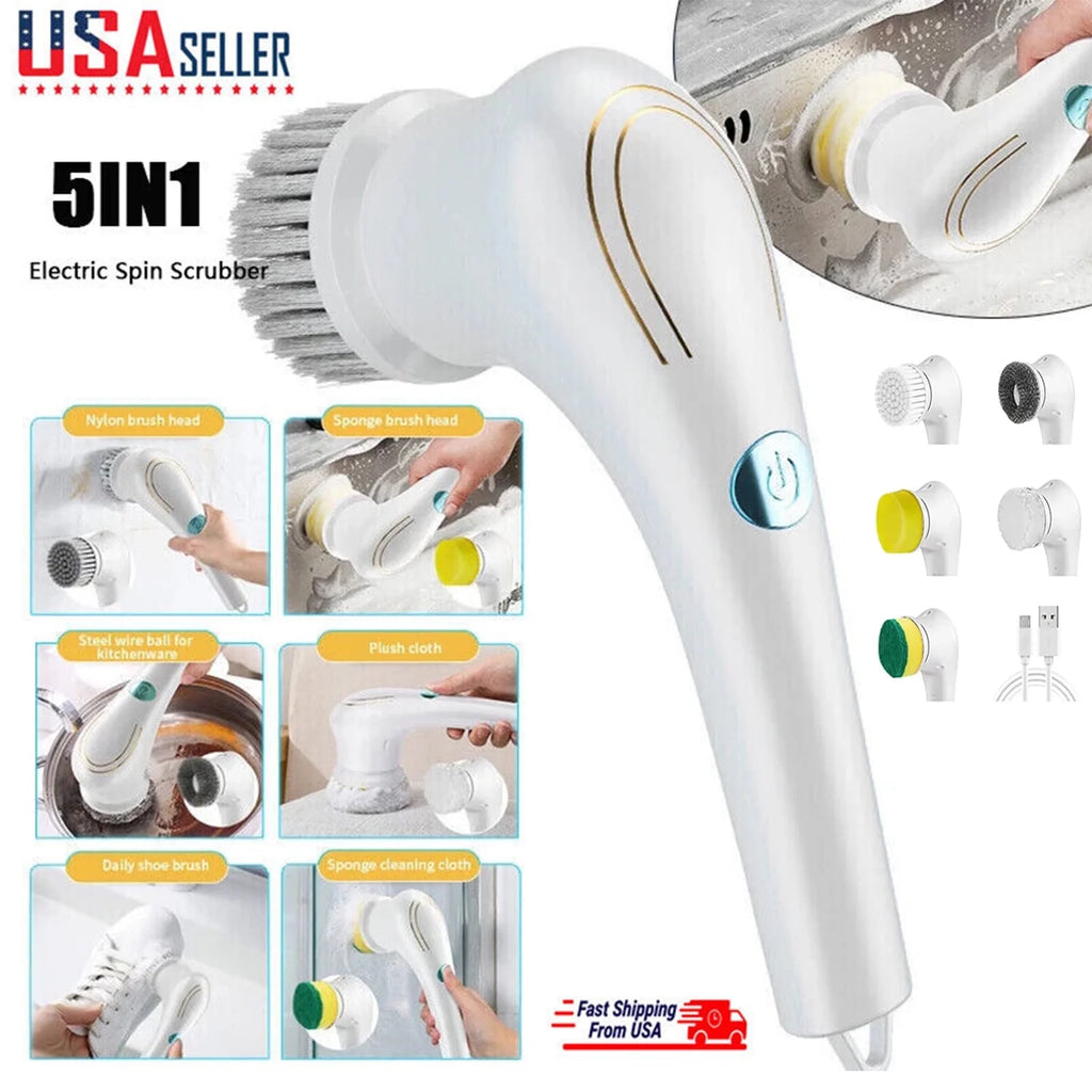 Electric Spin Scrubber Cordless Electric Cleaning Brush Handheld Shower Scrubber for Bathroom, Kitchen, Wall, Tile, Tub