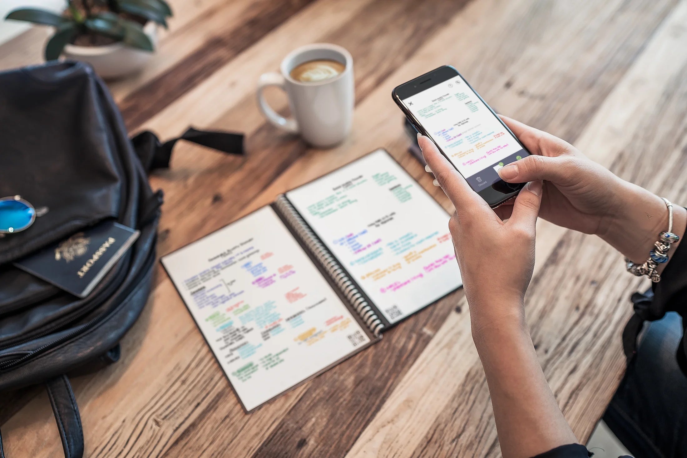 Note Smart Reusable Spiral Notebook, Dot-Grid and Lined, 36 Pages, 5" X 7", Black